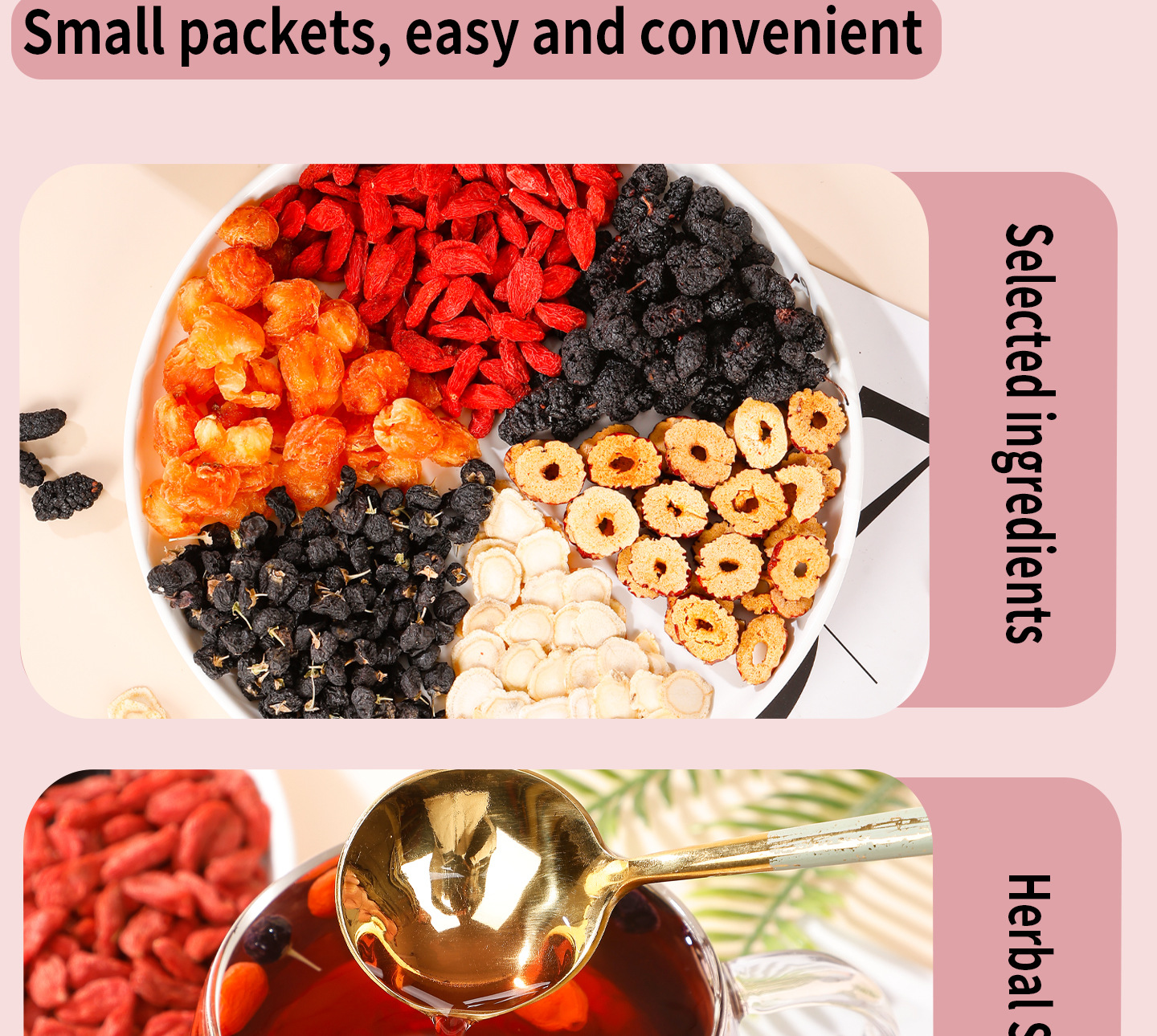 Ginseng Black Goji Mulberry Red Date Longan Wellness Tea Bags 25 Pack Sugar Free Herbal Tea overview