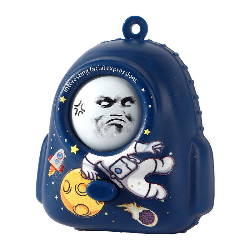 Mochila de estilo de cara, bolsa de emoticones, mochila de astronautas, llavero, interesante desempaquetado, pequeño colgante de pareja de dibujos animados.
