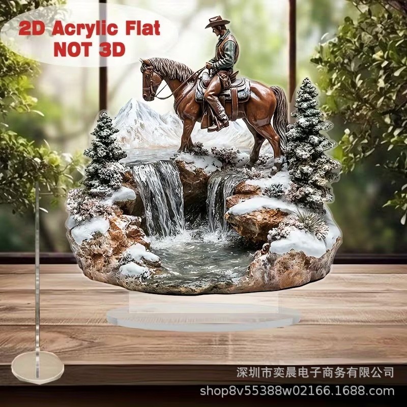 Colgante creativo transfronterizo nuevo caballo para el éxito acrílico decoración plana decoración de escritorio decoración para el hogar