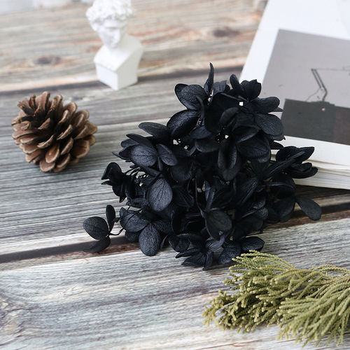 Domestic mid-leaf wood hydrangea single gram glue floating flower material package preserved flowers dried flowers multi-color