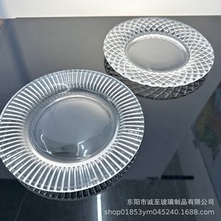 Fruit Plate Modern Simple Glass Plate Living Room Household Coffee Table Thickened Soda-lime Glass Sink Plate Melon Fruit Plate