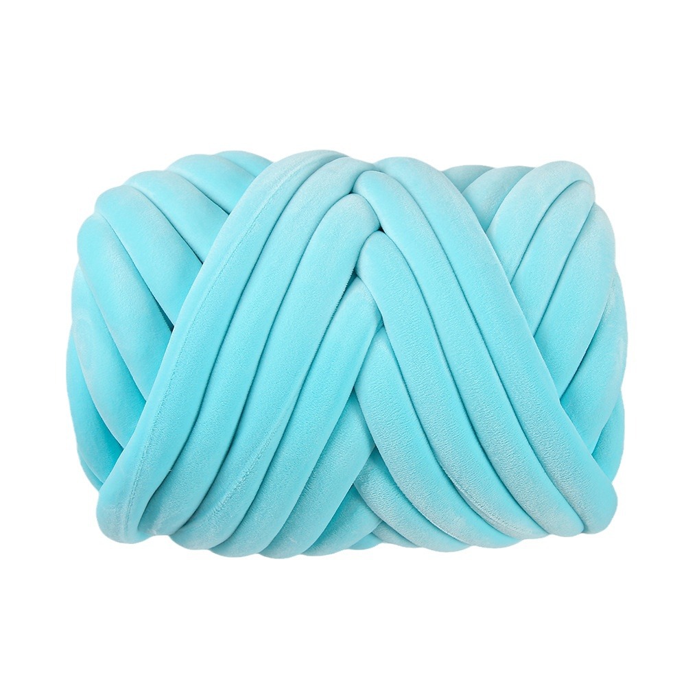 Terciopelo ultra grueso islandés hilo de lana relleno de algodón grueso tejido a mano DIY almohada bolsa línea de choque bebé