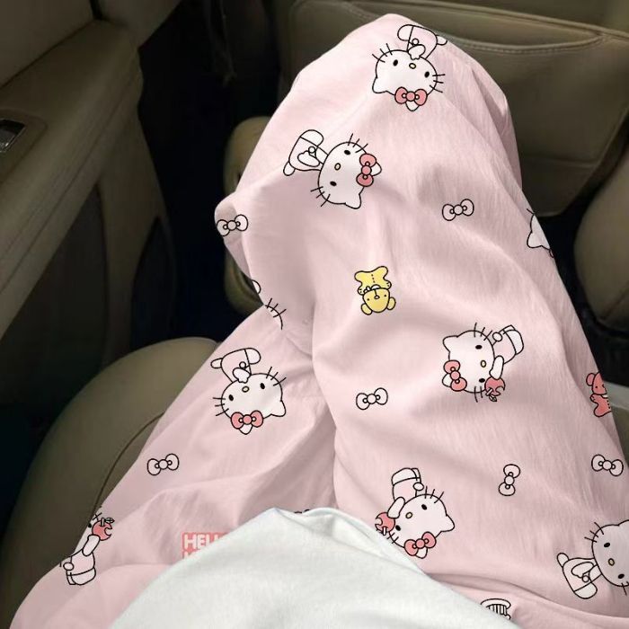 여성용 파자마 바지 봄 여름 만화 귀여운 홈 바지 클라우드 코튼 느슨한 부드러운 스트레이트 외출 바지 얇은