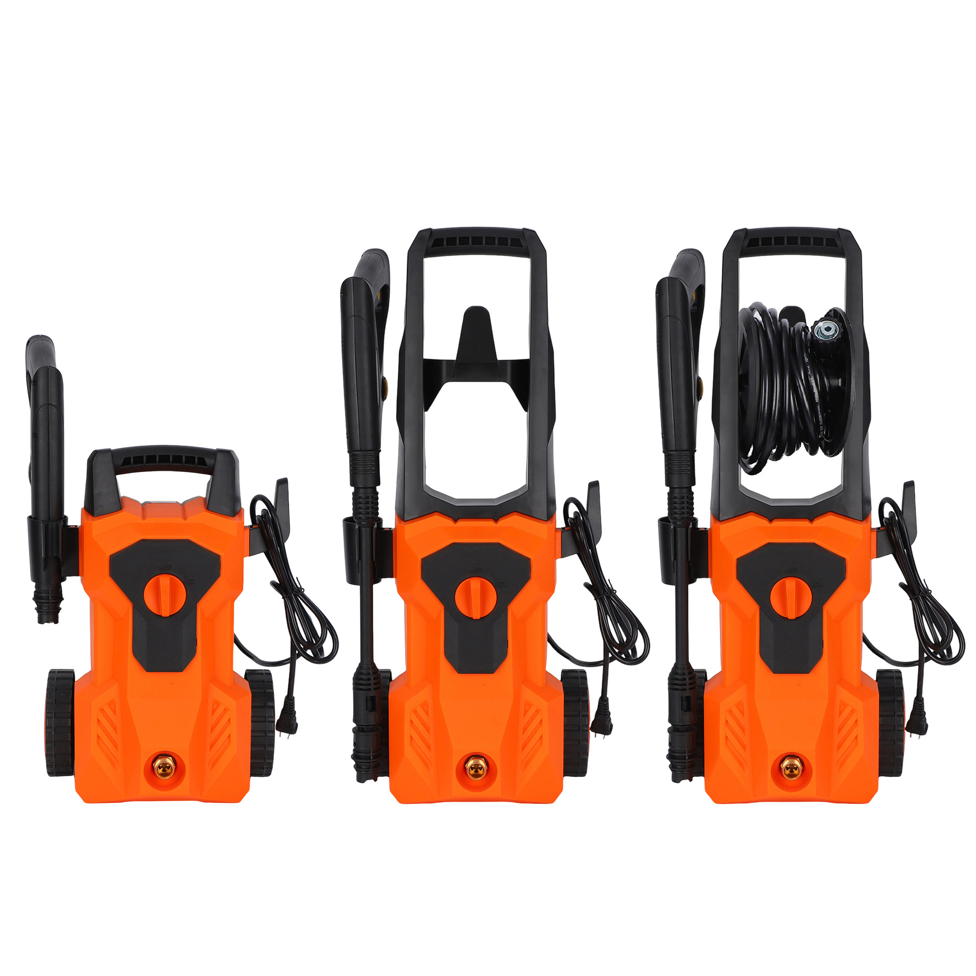 220V Wheeled Hand-Pulled Vertical High-Pressure Car Washer, Fully Automatic Portable Water Pump, Powerful Floor Cleaning Machine Wholesale