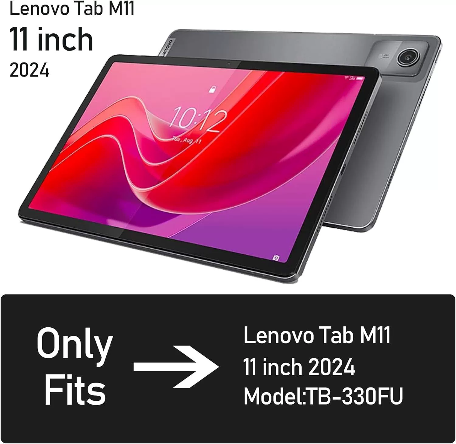 Подходит для Lenovo M11, плоский кожаный чехол Lenovo Tab M11 M11 TB330fu, тройная защита