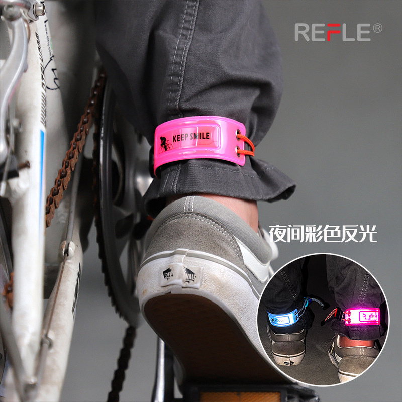 2024 New Amazon Cross-border Reflective Arm Belt Elastic Adjustable Size Reflective Riding Belt