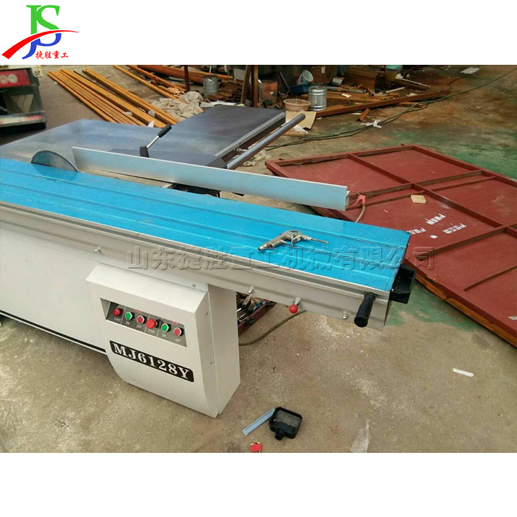 Corte de madera automática Sierra de mesa deslizante de madera automática Sierra de corte longitudinal corte transversal ángulo aserrado máquina