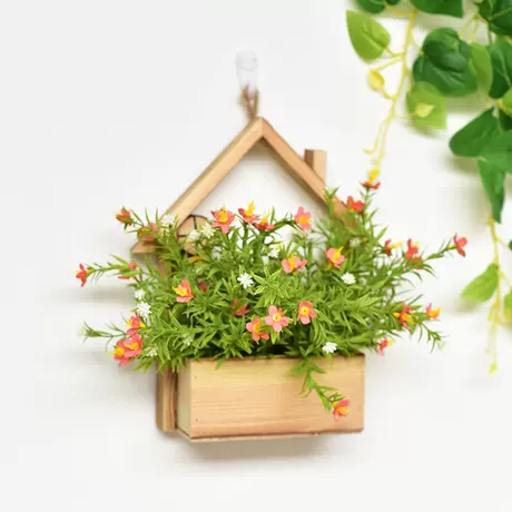 Wooden house + orange starry sky