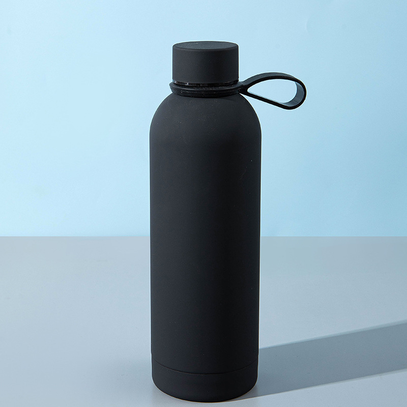 Transfronterizo 304 botella de acero inoxidable taza de vacío de goma pintada con mano portátil al aire libre hervidor de agua deportiva