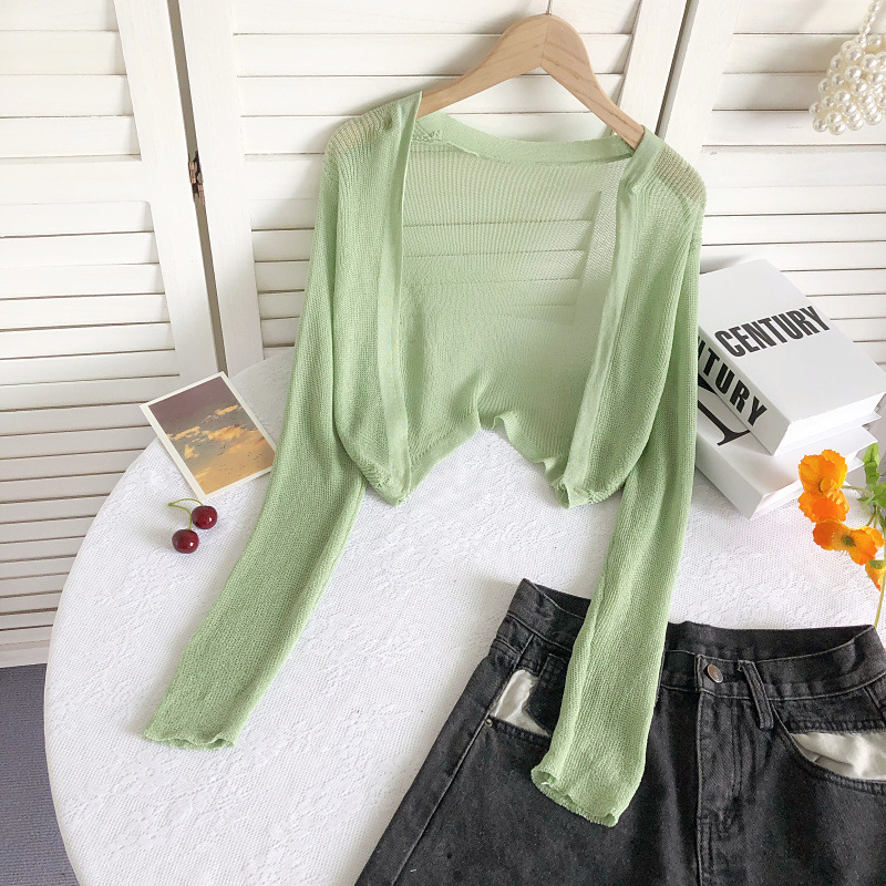 披肩防晒衫外搭短款2023小披肩夏季新款短款坎肩薄款开衫上衣女