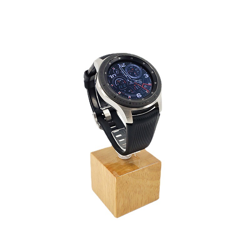 现货手表支架 木质喷亮光油漆C型手表展示架 批发手表展示道具
