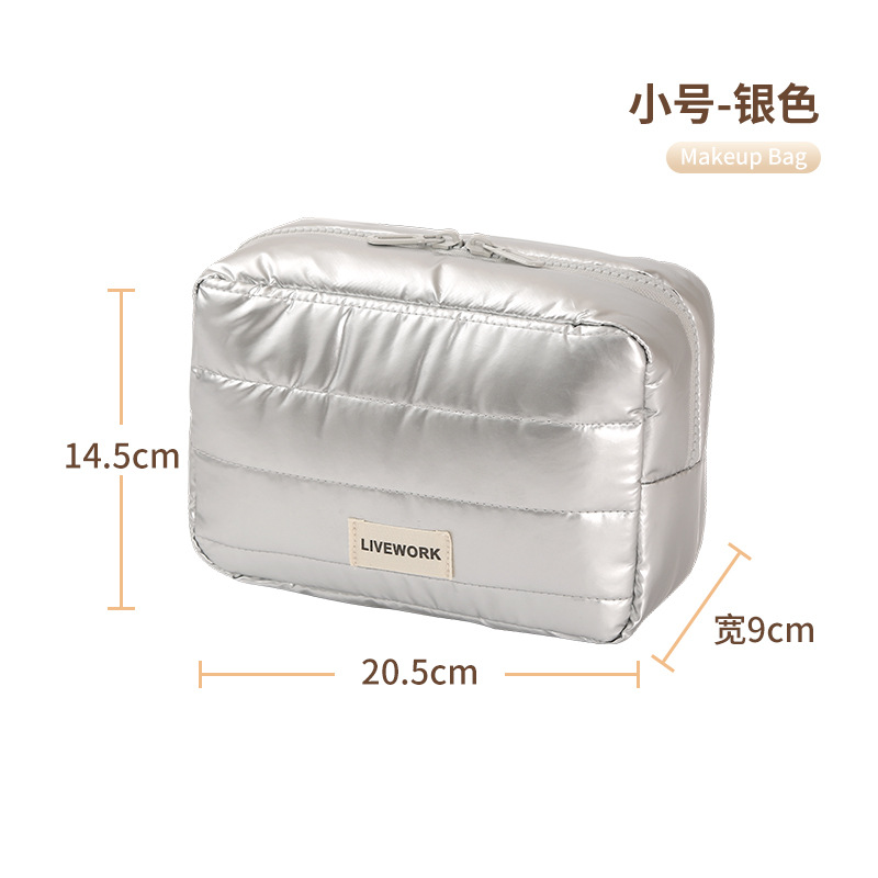 Nueva bolsa de almacenamiento portátil impermeable bolsa de maquillaje de mano bolsa de viaje bolsa de plumaje bolsa de maquillaje de alta capacidad
