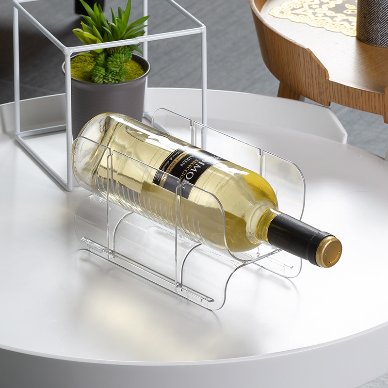Transparent Wine Rack Creative Stackable Refrigerator Storage Rack Desktop Finishing Water Cup Thermos Storage Rack