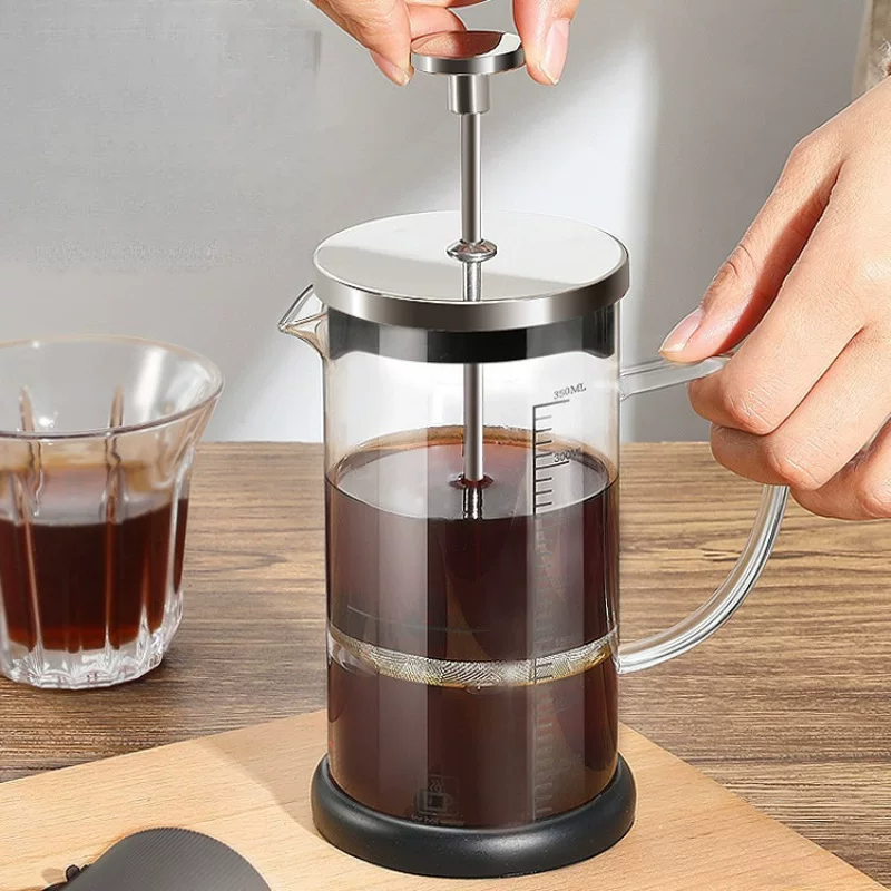 Glass coffee pot, coffee filter for home use
