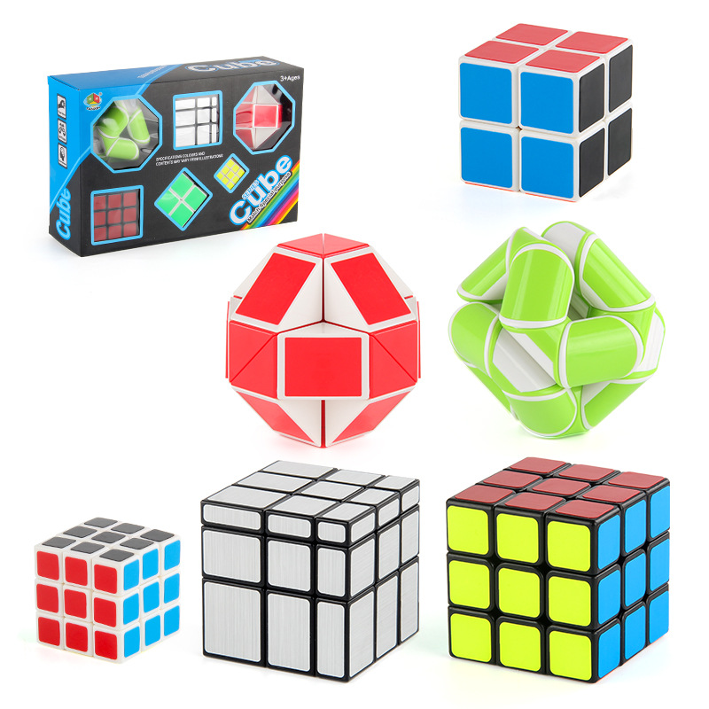 Panxin Cubo de Rubik de forma especial Serie de regla mágica caja de regalo traje espejo de segundo y tercer orden Variedad del cubo de Rubik regla mágica serpiente mágica pequeño cubo de Rubik