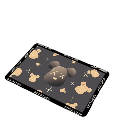 Diatomaceous Earth Bath Mat, Slip-Resistant Bathroom Mat, Modern Minimalist Cartoon Series Bathroom Entrance Soft Rubber Foot Mat