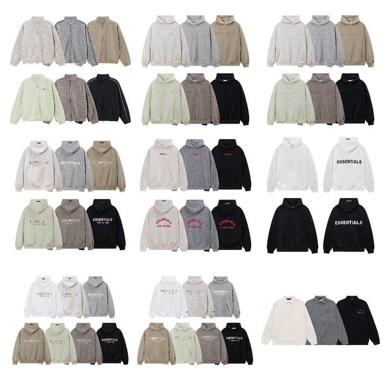 2025 Fall/Winter New FOG Classic Silicone Logo Fleece-Lined Hoodie Unisex One-Piece Dropshipping Winter