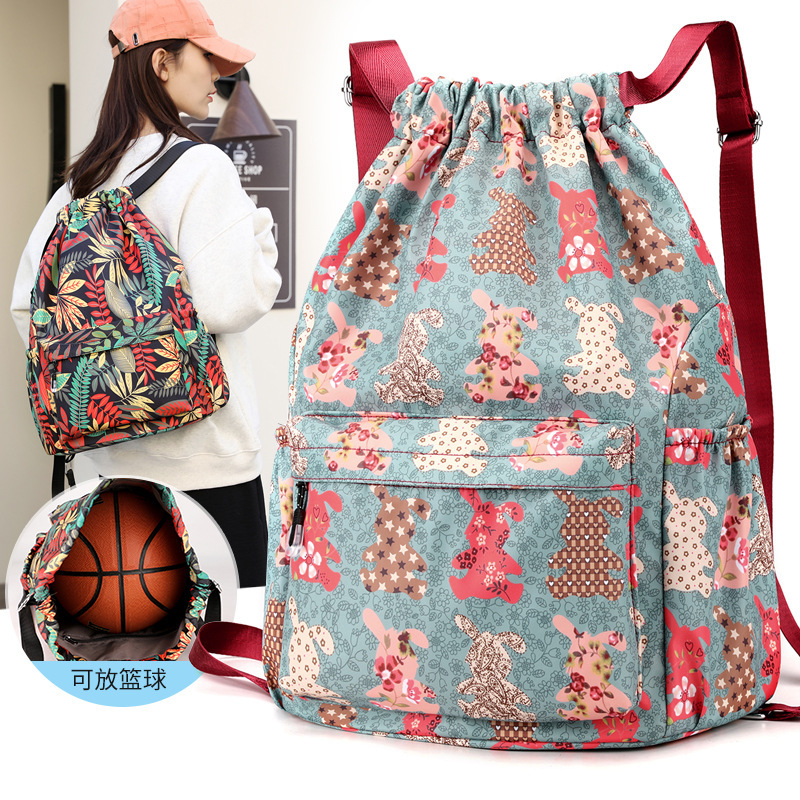 Wholesale Foldable Travel Backpack for Women, Large Capacity Oxford Cloth Shopping Bag, Drawstring Small Backpack, Dual-Use, Lightweight and Waterproof Wholesale Foldable Travel Backpack for Women, Large Capacity Oxford Cloth Shopping Bag, Drawstring Small Backpack, Dual-Use, Lightweight and Waterproof