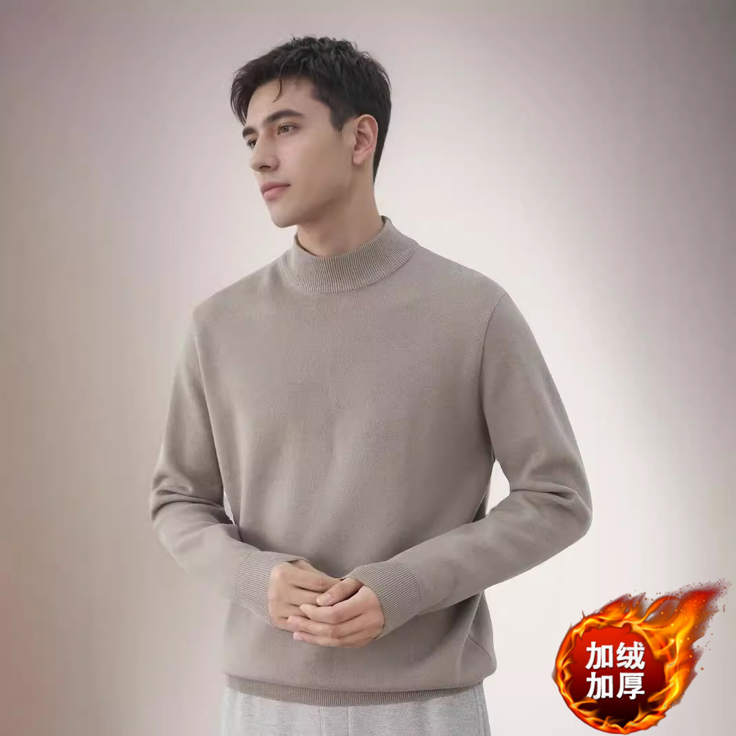 【Add Velvers】 456 Half of the sweater-camel color