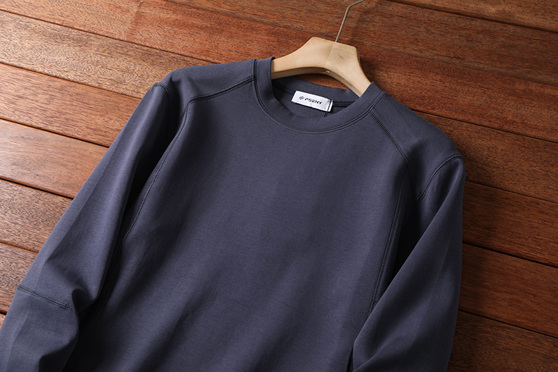 felpa con strato d'aria in ammoniaca liquida di alta qualità primavera e autunno uomo e donna coppia stile moda taglio verticale 3D tinta unita_voghion.com