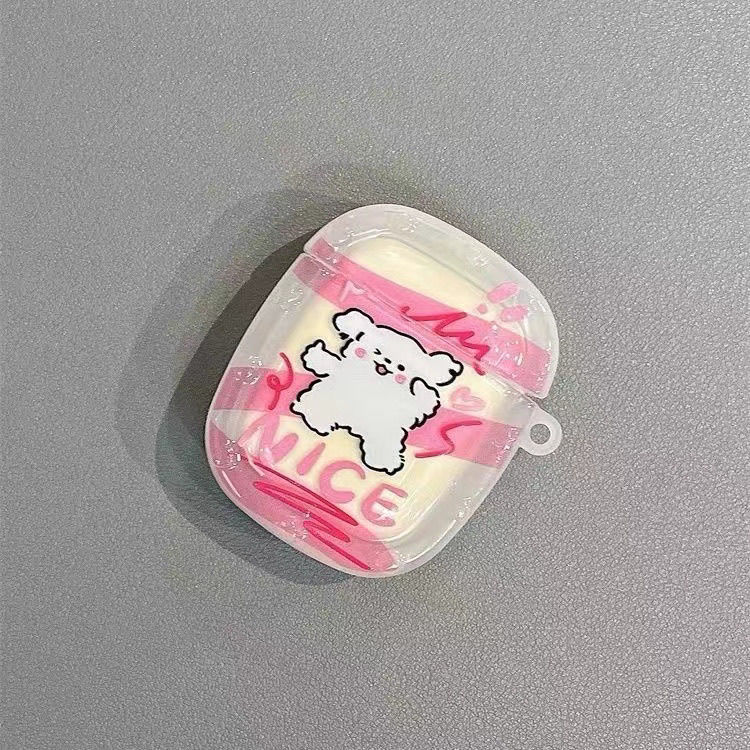 Cartoon Wave Point Black Cat es adecuado para Apple Airpods 4 Bluetooth auriculares cubierta de protección pro3 auriculares