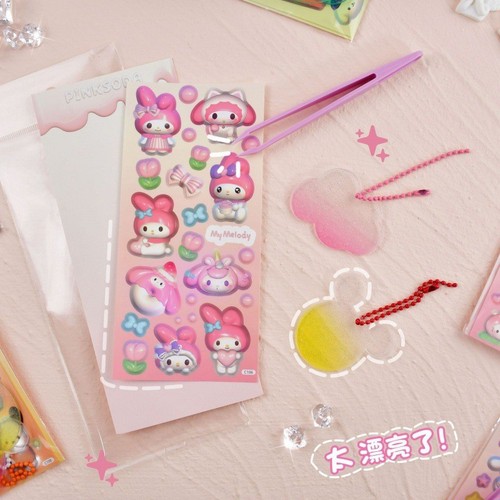 Cute Cartoon Series Sticker Creative Anime Gukka Sticker Pink and Cute Girl Heart Journal Decorative Sticker Wholesale