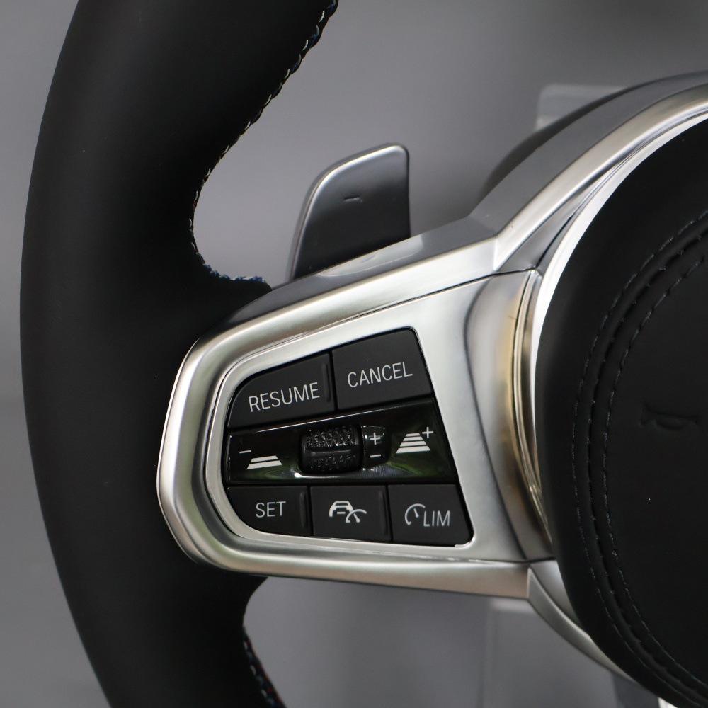 Upgraded electroplated silver modified genuine leather CS steering wheel assembly suitable for BMW 1234567 series F10F30G20G30