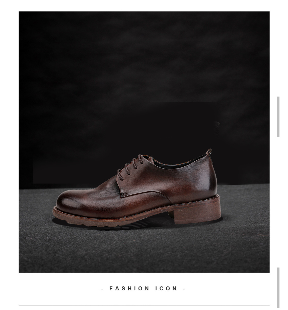 Chaussures en cuir à lacets pour hommes, semelle extérieure en cuir, tête ronde, décontractées, couche de tête, cuir de vache, couleur unie_voghion.com