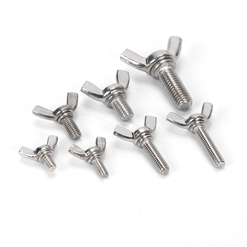 Factory direct 304 stainless steel butterfly screw Yuanbao hand-tightened butterfly-shaped horn bolt M5M6M8M10M12