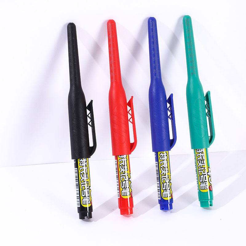 Pen de marca de cabeza larga pen de marca de agujero profundo impermeable pen de marca especial pen de marca para baldosas de carpintería de baño pluma oleosa multipropósito