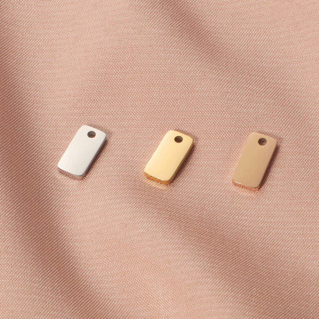 Pendentif carré en acier inoxydable pour collier diy tendance_voghion.com