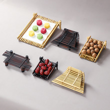 紫竹排日料摆盘装饰刺身烤肉拼盘摆件海鲜茶盘茶垫日式杯垫茶席