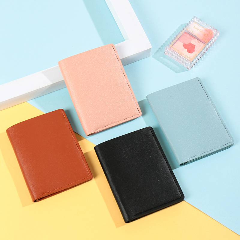 Nuevo paquete de tarjetas doblables de tarjetas bancarias ultra delgadas cartera pequeña tarjeta de vehículo de motor simple y delgada tarjeta de tarjetas