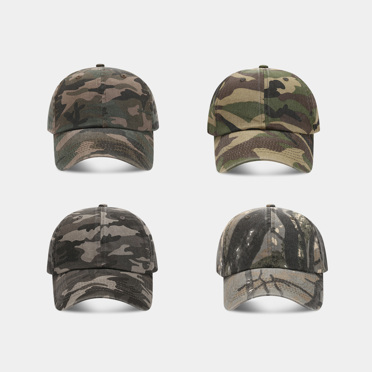 Retro americano camuflaje suave top viejo sombrero de béisbol sombrero de sombrero