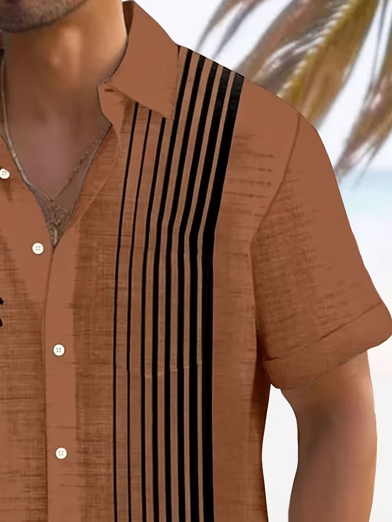 Fábrica de origen puede fijar la impresión digital camisa de manga corta vacaciones de verano nueva creación transfronteriza diy