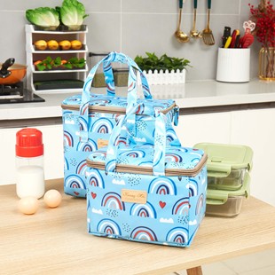New lunch box bag insulation lunch bag large capacity outdoor picnic bag waterproof portable lunch bag cartoon cold preservation