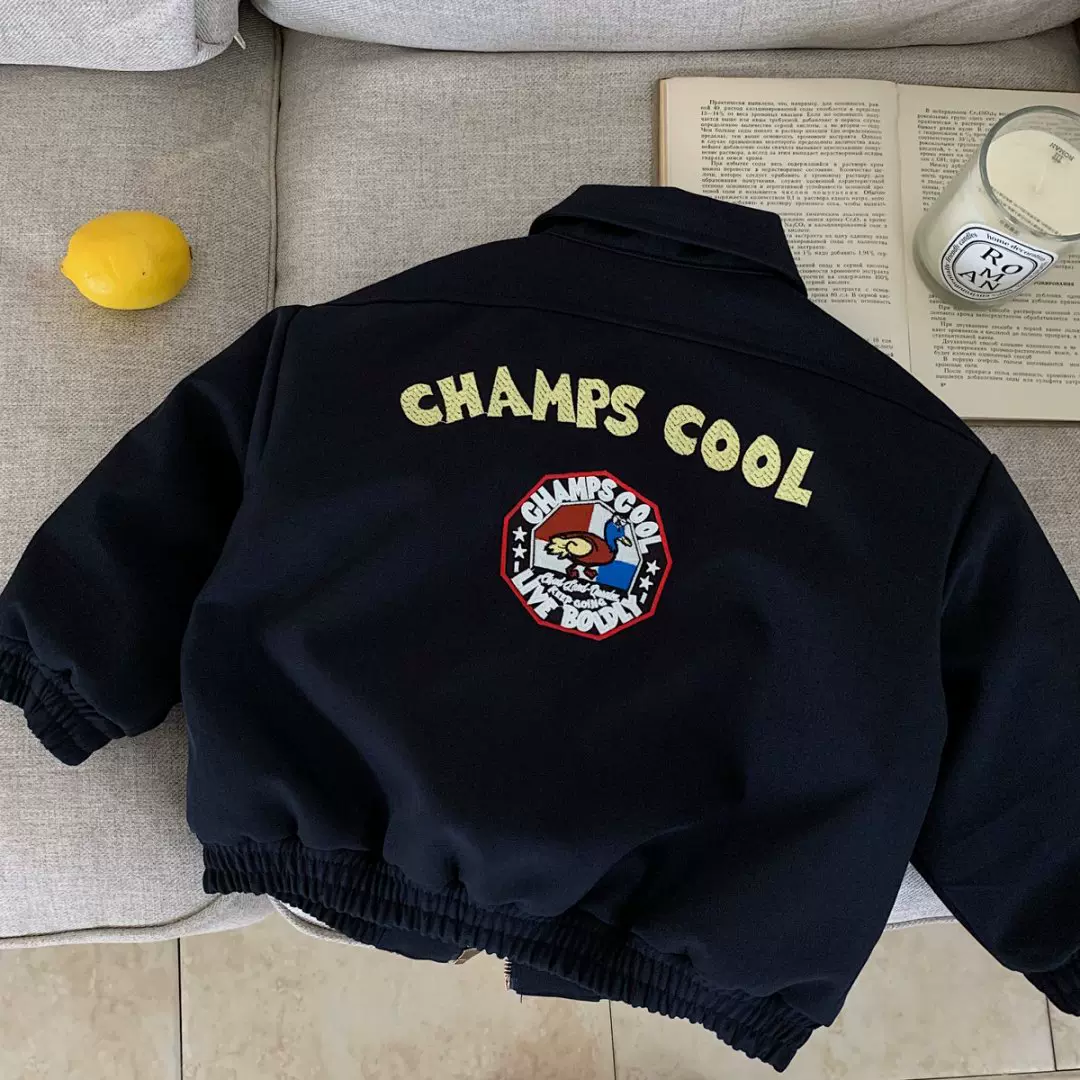 儿童棉衣夹克2025冬季新款童装男童女童加厚保暖卡通刺绣宝宝外套