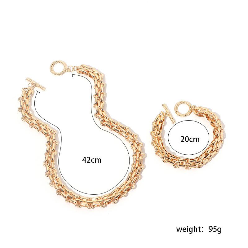 Hip-Hop Vintage Style Alloy Solid Color Women'S Jewelry Set display picture 1