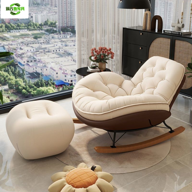 Lazy Fashion Sofa Rocking Chair Bedroom Recliner Leisure Adult Living Room Single Balcony Leisure Home Rocking Chair Lazy Fashion Sofa Rocking Chair Bedroom Recliner Leisure Adult Living Room Single Balcony Leisure Home Rocking Chair