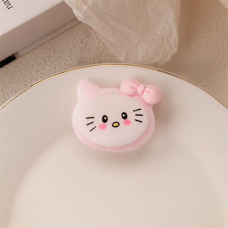 Caricatura gatito lindo peluche clips belleza arco dulce conejo un clip de cabello lateral universal toque de cabeza