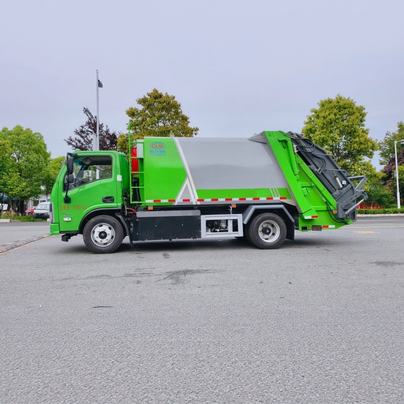Shaanxi Auto's pure electric 8-cubic-meter sanitation garbage truck with automatic compression and unloading for waste collection and transportation in parks and scenic areas