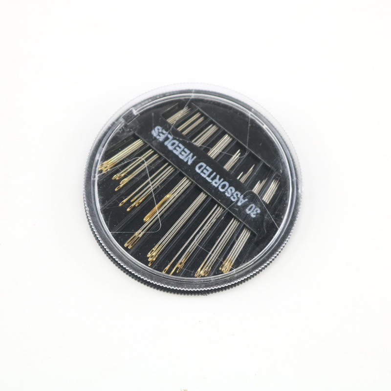 30 oro cola negro aguja placa disco oro cola aguja hogar mano costura aguja máquina de coser aguja traje al por mayor