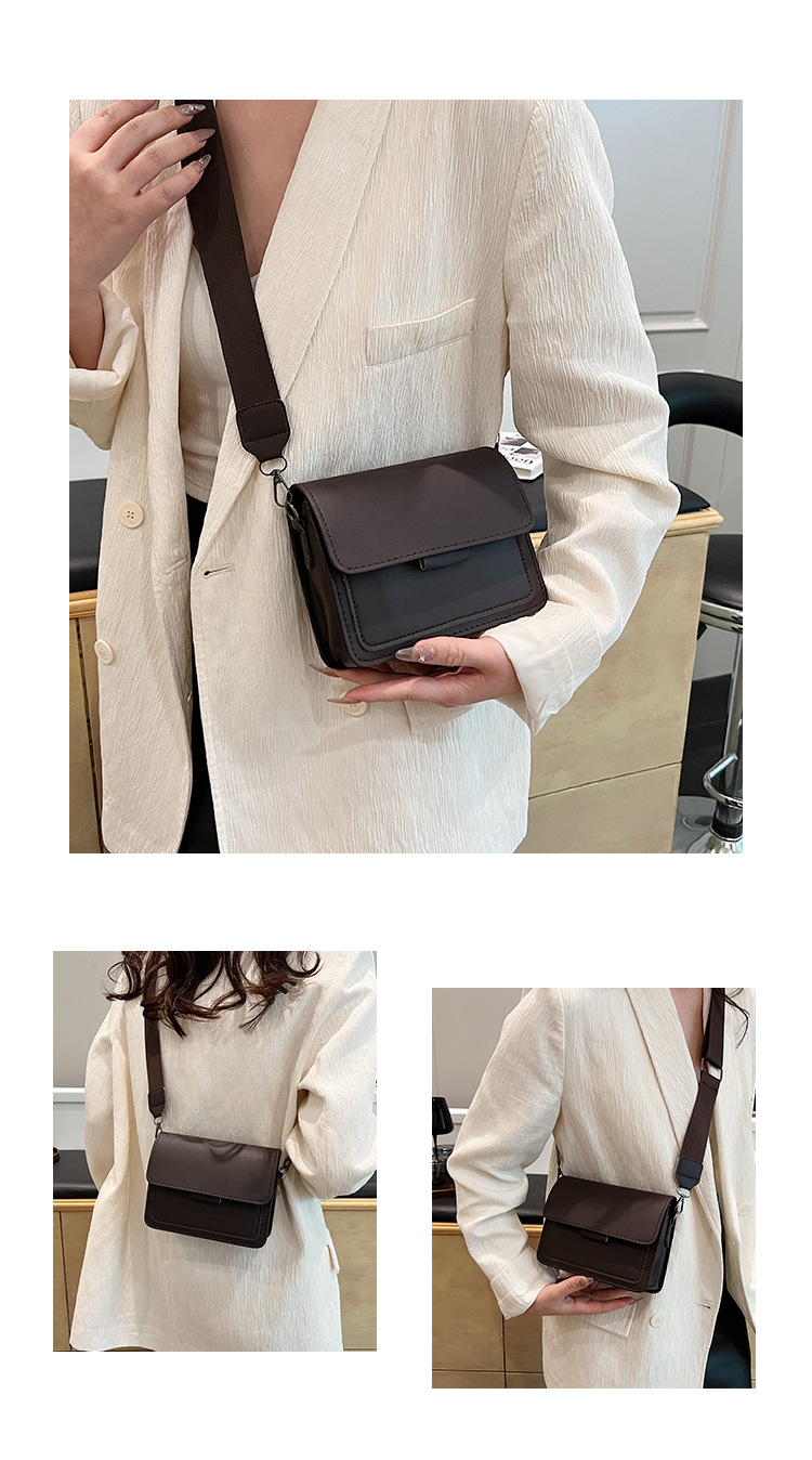 198g Weight Synthetic Leather Lining Material Sewing Thread Fashion Element Flip Cover Closure Type Single Shoulder Strap Strap Type Square Bag Bags Type Casual Occasion Pu Leather Material Solid Color Pattern All Seasons Season Women's Gender Classic Style Style Square Shape Women's Pu Leather Solid Color Classic Style Sewing Thread Square Flip Cover Square Bag 1