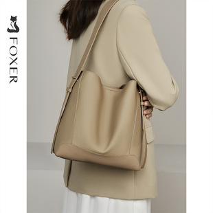 Capacious fashionable shoulder bag, one-shoulder bag, genuine leather