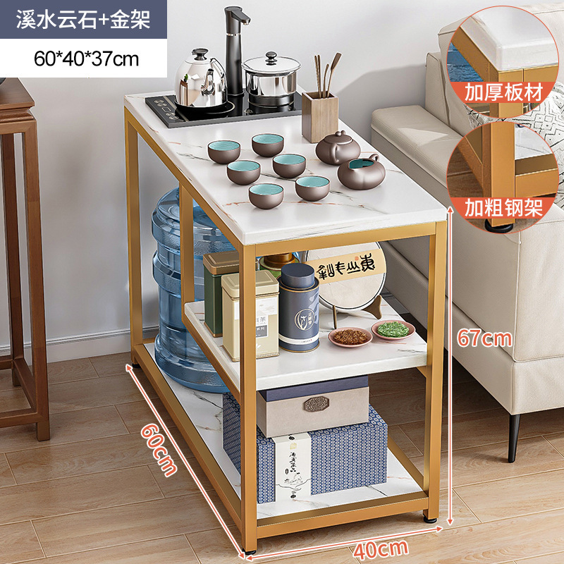 Mármol de Xishui + estante 40CM del oro