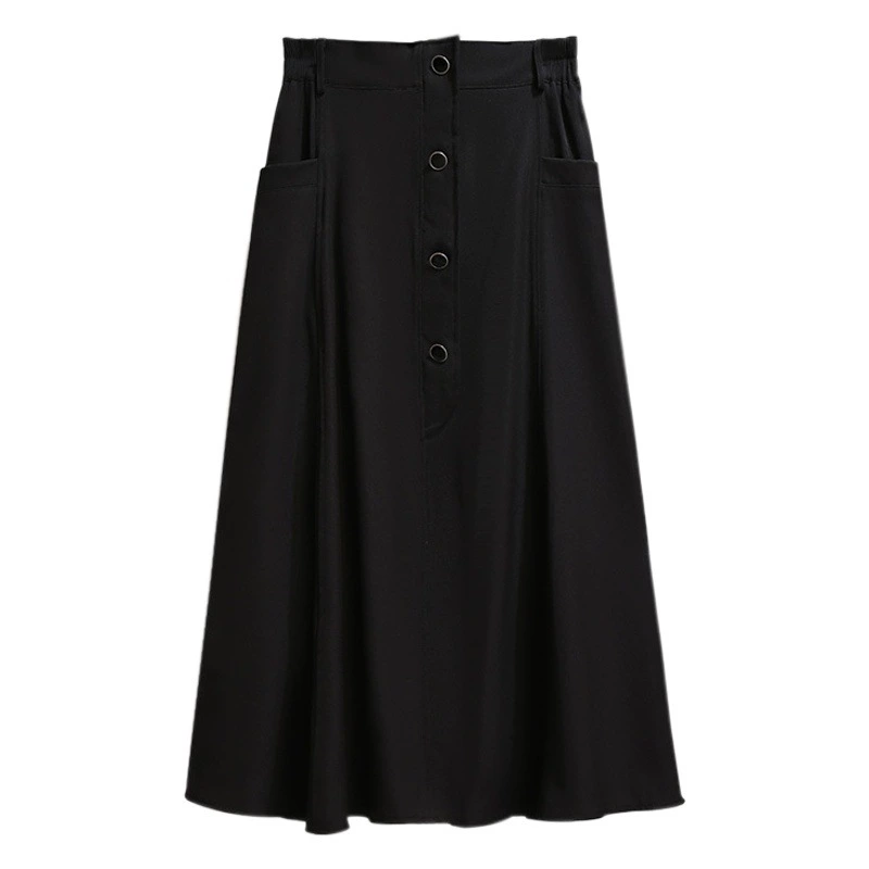 Толстая сестра свободная и высокая талия тонкая средняя длина 2024 осенняя новая мода большого размера с полными юбками для женщин