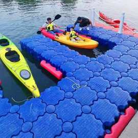 塑料海上浮台浮桶浮筒浮桥浮箱休闲娱乐垂钓水上平台浮动码头水马