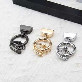 厂家直销锌合金汽车钥匙扣多功能吊钟扣批发潮牌通用五金挂饰配件