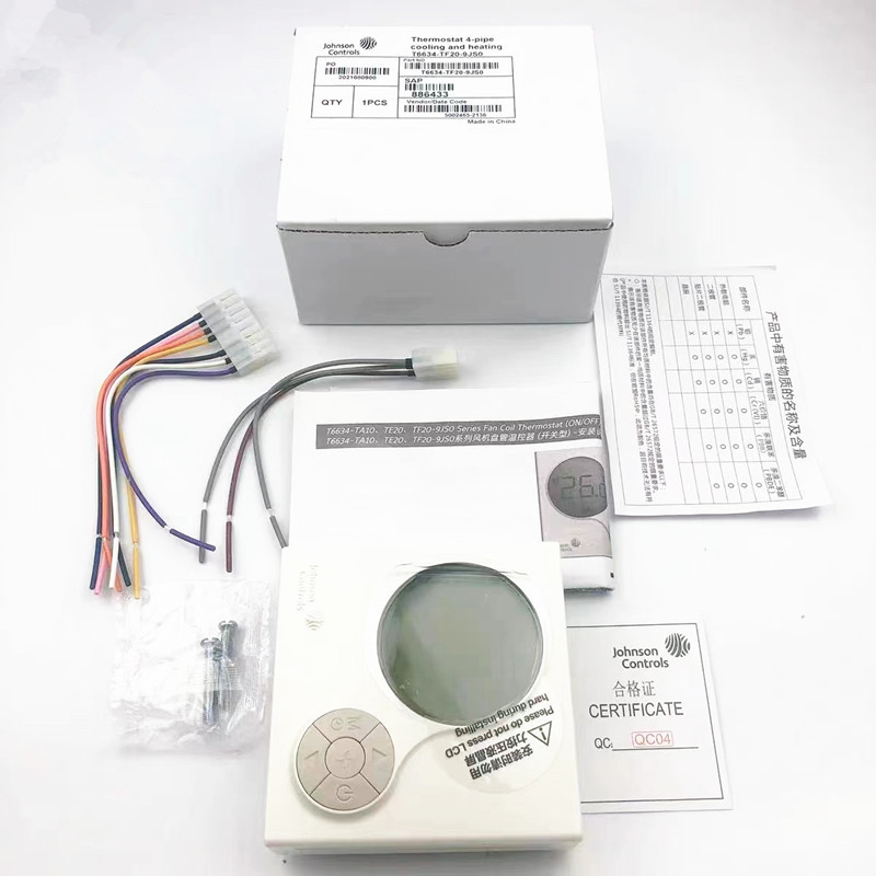 Johnson thermostat T6634-TE20-9JS0/-TE21-9JR0/-TE22-9JS0/TF20 air conditioning panel Johnson thermostat T6634-TE20-9JS0/-TE21-9JR0/-TE22-9JS0/TF20 air conditioning panel