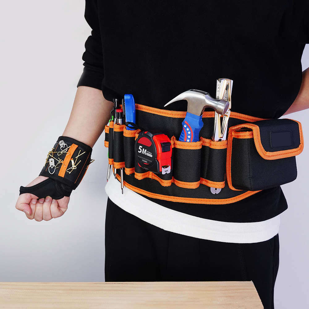 B형 두꺼운 도구 가방 + 자기 손목 스트랩